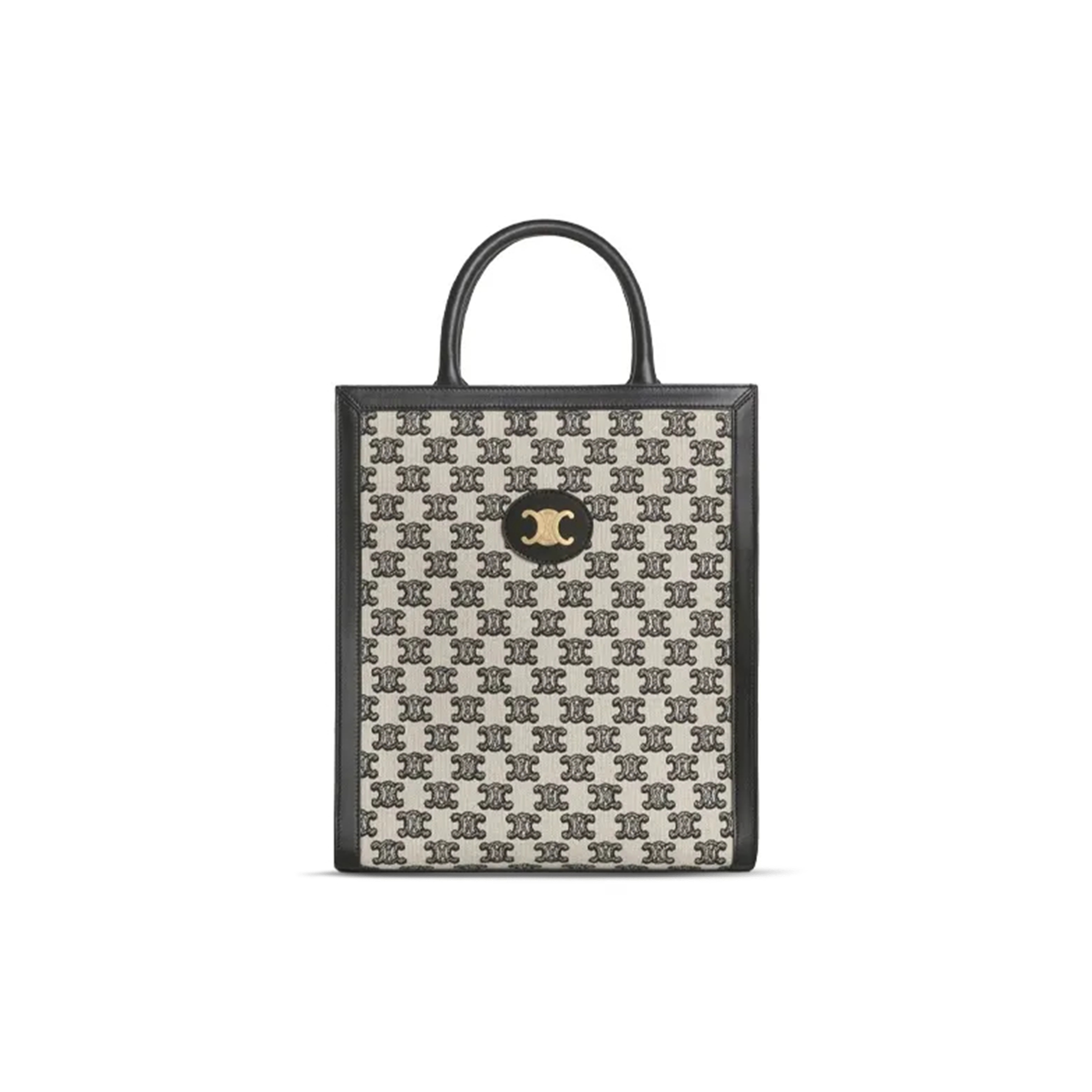 CELINE MINI VERTICAL CABAS IN TRIOMPHE CANVAS WITH CELINE PRINT 194352CS8.38NO (33*28.5*8cm)